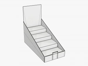 Product display cardboard stand 01 3D Model