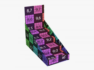 Product display cardboard stand 01 3D Model