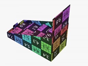 Product display cardboard stand 01 3D Model