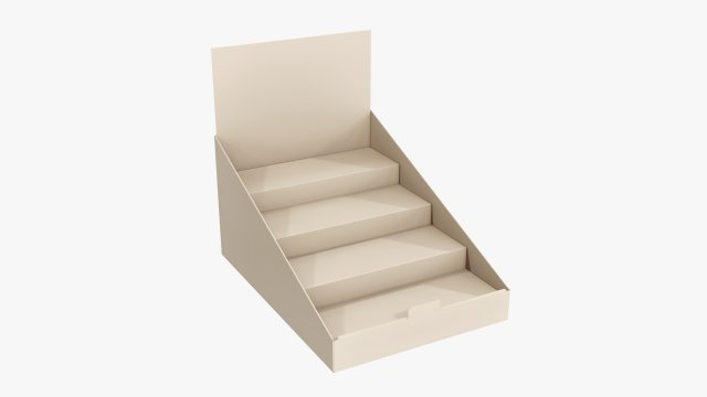 Product display cardboard stand 02 3D-Modell .c4d .max .obj .3ds .fbx .stl .blend 