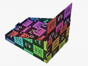 Product display cardboard stand 02 3D-Modell