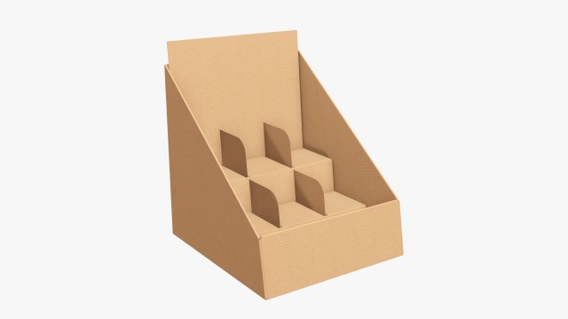 Product display cardboard stand 03 Modelo 3D .c4d .max .obj .3ds .fbx .stl .blend 