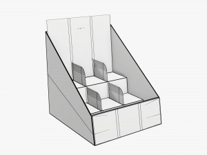 Product display cardboard stand 03 Modelo 3D