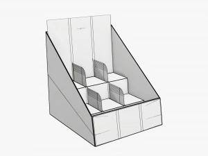Product display cardboard stand 03 3D Model