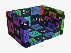 Retail cardboard display box 09 Modelo 3D