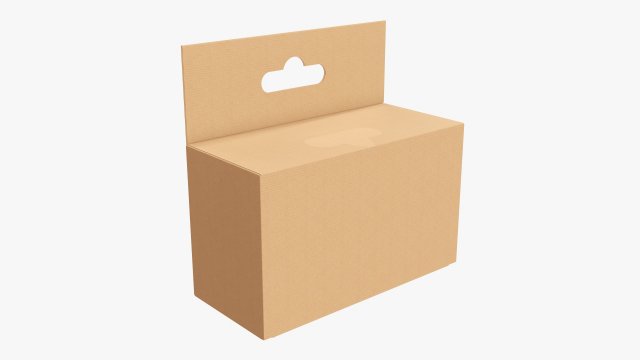 Retail hanging cardboard box 01 Modelo 3D .c4d .max .obj .3ds .fbx .stl .blend 