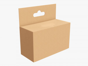 Retail hanging cardboard box 01 Modelo 3D
