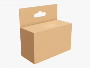 Caixa de papel&atilde;o suspensa de varejo 01 Modelo 3D