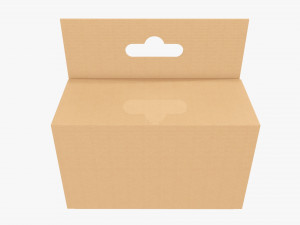 Retail hanging cardboard box 01 Modelo 3D