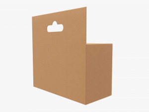 Retail hanging cardboard box 01 Modelo 3D