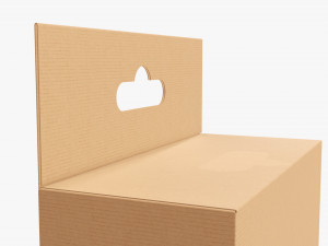 Retail hanging cardboard box 01 Modelo 3D