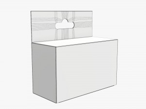 Retail hanging cardboard box 01 Modelo 3D