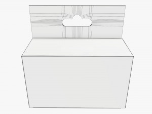 Retail hanging cardboard box 01 Modelo 3D