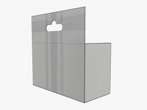 Retail hanging cardboard box 01 Modelo 3D
