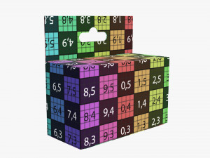 Retail hanging cardboard box 01 Modelo 3D