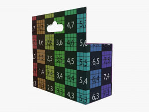 Retail hanging cardboard box 01 Modelo 3D