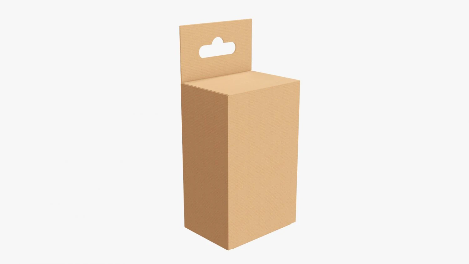 Retail hanging cardboard box 02 3D Model .c4d .max .obj .3ds .fbx .stl .blend 
