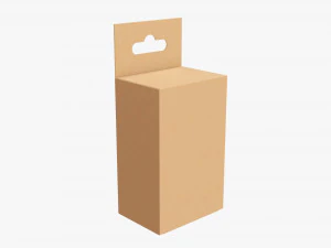 Caja de cart&oacute;n colgante al por menor 02 Modelo 3D