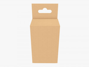 Retail hanging cardboard box 02 Modelo 3D