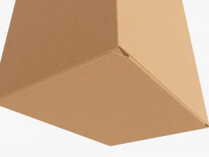 Retail hanging cardboard box 02 3D Model