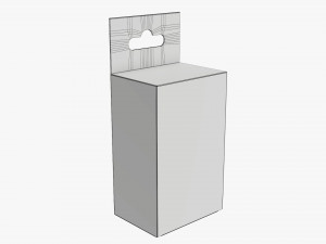 Retail hanging cardboard box 02 Modelo 3D