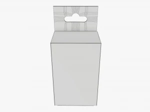 Retail hanging cardboard box 02 3D Model