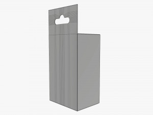 Retail hanging cardboard box 02 Modelo 3D