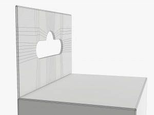 Retail hanging cardboard box 02 Modelo 3D