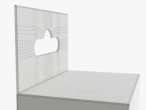 Retail hanging cardboard box 02 3D Model