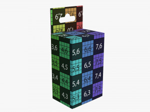 Retail hanging cardboard box 02 Modelo 3D