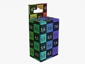 Retail hanging cardboard box 02 3D Model