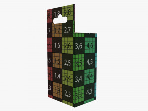 Retail hanging cardboard box 02 Modelo 3D