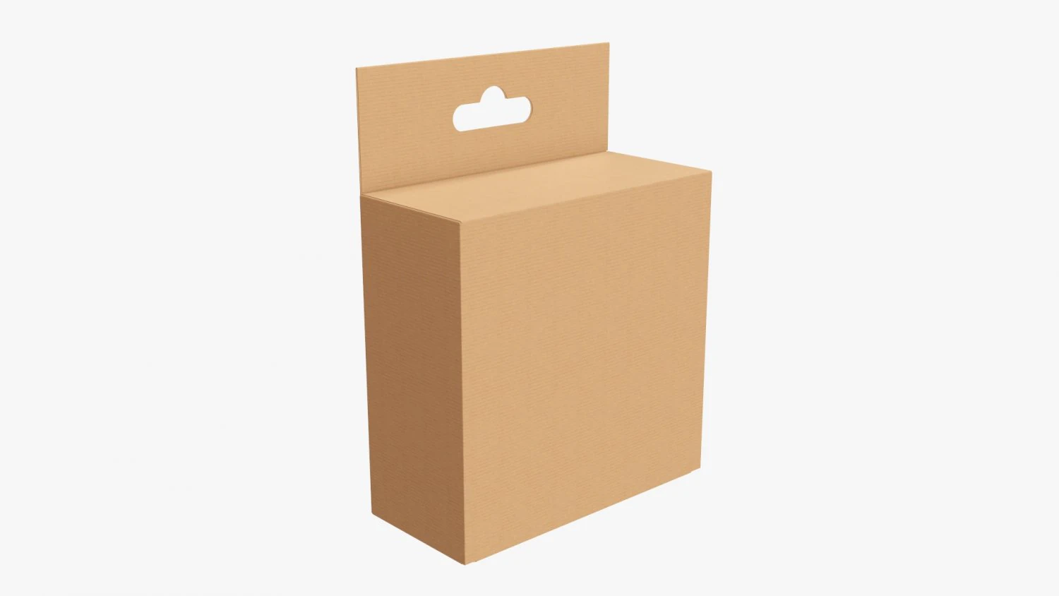 Retail hanging cardboard box 03 3D Model .c4d .max .obj .3ds .fbx .stl .blend 