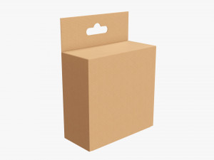 Retail hanging cardboard box 03 Modelo 3D