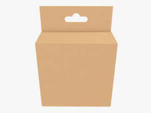 Retail hanging cardboard box 03 3D Model
