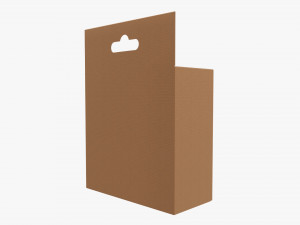 Retail hanging cardboard box 03 3D Model