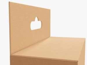 Retail hanging cardboard box 03 3D Model