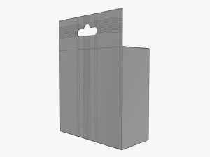 Retail hanging cardboard box 03 3D Model