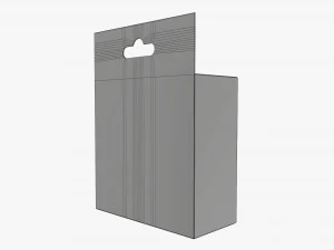 Retail hanging cardboard box 03 3D Model