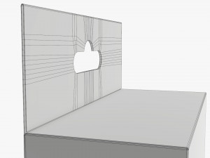 Retail hanging cardboard box 03 3D Model