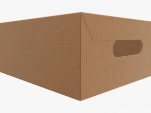 Shoes cardboard box closed 3D Model