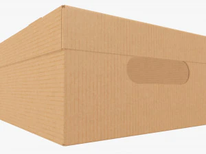 Shoes cardboard box closed 3D Model