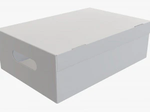 Shoes cardboard box closed 3D Model