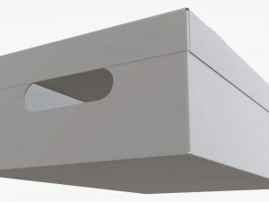 Shoes cardboard box closed 3D Model