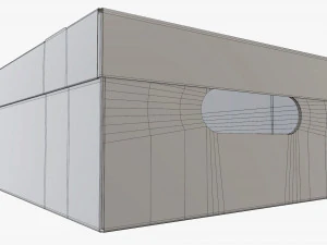 Shoes cardboard box closed 3D Model