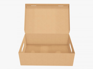 Shoes cardboard box open 3D Model