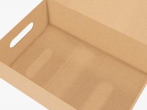 Shoes cardboard box open 3D Model