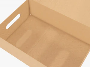 Shoes cardboard box open 3D Model