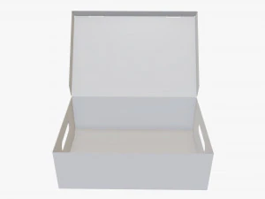 Shoes cardboard box open 3D Model