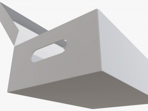 Shoes cardboard box open 3D Model